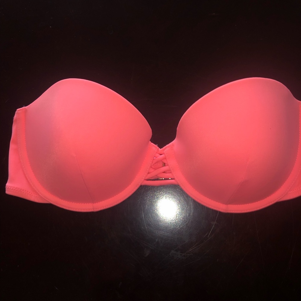 Victoria’s Secret Strapless pink swim top